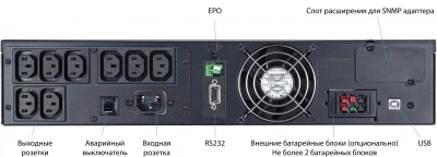Источник бесперебойного питания Powercom Macan MRT-1000SE 1000Вт 1000ВА черный