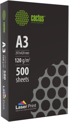 Бумага Cactus CS-LPA3120500 A3/120г/м2/500л./белый для лазерной печати