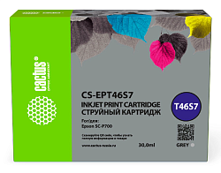 Картридж струйный Cactus CS-EPT46S7 T46S7 сер.пигм. (30мл) для Epson SureColor SC-P700 с чипом