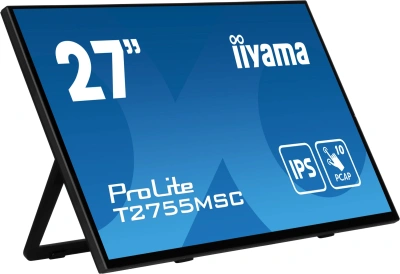 Монитор Iiyama 27" ProLite T2755MSC-B1 черный IPS LED 16:9 HDMI M/M матовая 400cd 178гр/178гр 1920x1080 60Hz DP FHD USB Touch 5.8кг