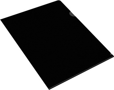 Папка-уголок Бюрократ DeLuxe DLCBLCK A4 пластик 0.18мм черный