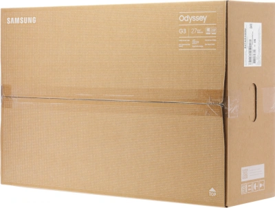 Монитор Samsung 27" Odyssey G3 S27AG320NI черный VA LED 1ms 16:9 HDMI полуматовая HAS Piv 3000:1 250cd 178гр/178гр 1920x1080 165Hz FreeSync Premium DP 4.8кг