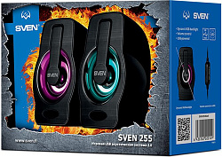 Колонки Sven 255 2.0 черный 6Вт портативные