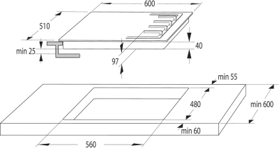Газовая варочная поверхность Gorenje Essential GTW641AKB черный