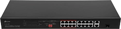 Коммутатор TP-Link TL-SL1218P (L2) 16x100Мбит/с 1x1Гбит/с 1xКомбо(1000BASE-T/SFP) 16PoE+ 150W неуправляемый