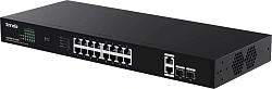 Коммутатор Tenda TEG1120P-16-150W (L2) 16x1Гбит/с 2SFP 16PoE 135W неуправляемый