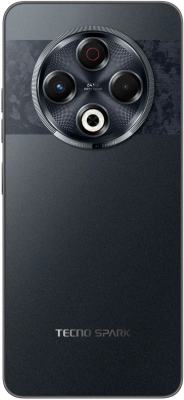 Смартфон Tecno Spark 30 128Gb 8Gb черный моноблок 3G 4G 2Sim 6.78" 1080x2436 Android 14 64Mpix 802.11 a/b/g/n/ac NFC GPS GSM900/1800 GSM1900 Protect FM A-GPS microSD max1024Gb