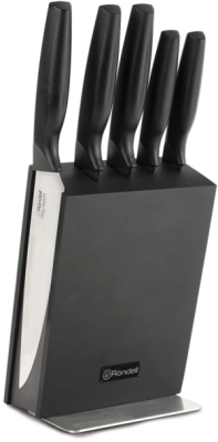 Набор ножей кухон. Rondell Katana RD-1359 компл.:6предм. с подставкой черный подар.коробка