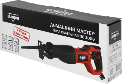 Сабельная пила Elitech ПС 100Э 900Вт 2800ход/мин (204028)