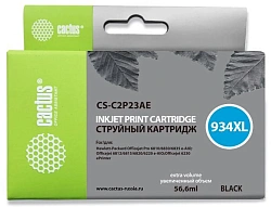 Картридж струйный Cactus CS-C2P23AE №934XL черный (56.6мл) для HP OJ Pro 6230/6830 с чипом