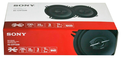 Колонки автомобильные Sony XS-GTF1339 (без решетки) 230Вт 89дБ 4Ом 13см (5дюйм) (ком.:2кол.) коаксиальные трехполосные