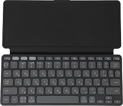 Клавиатура Logitech Keys-To-Go 2 графитовый/черный USB беспроводная BT slim Multimedia для ноутбука (920-012999)