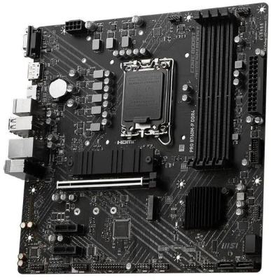 Материнская плата MSI PRO B760M-P DDR4 Soc-1700 Intel B760 4xDDR4 mATX AC`97 8ch(7.1) GbLAN+VGA+HDMI+DP