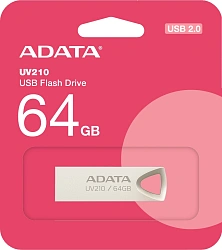 Флеш Диск A-Data 64Gb UV210 AUV210-64G-RGD USB2.0 золотистый