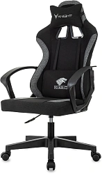 Кресло игровое Knight Optimum черный/серый крестов. пластик