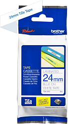 Картридж ленточный Brother TZE253 синий на белом 24x8 для Brother P-Touch