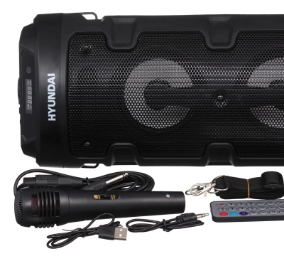 Минисистема Hyundai H-MC160 черный 50Вт FM USB BT SD/MMC