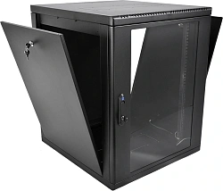 Шкаф коммутационный ЦМО (ШРН-М-15.650-9005) настенный 15U 600x650мм пер.дв.стекл 85кг черный 581мм 28.2кг 180град. 745мм IP20 сталь