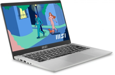 Ноутбук MSI Modern 14 C12MO-690RU Core i3 1215U 8Gb SSD256Gb Intel UHD Graphics 14" IPS FHD (1920x1080) Windows 11 Pro silver WiFi BT Cam (9S7-14J111-690)