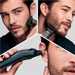 Триммер Braun 5 MGK5355 черный (насадок в компл:5шт)