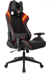 Кресло игровое Zombie VIKING 4 AERO черный/красный ткань/эко.кожа с подголов. крестов. пластик