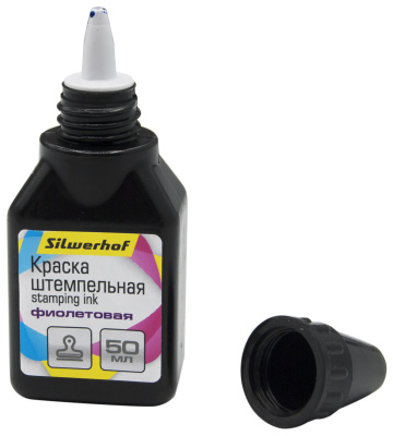 Краска штемпельная Silwerhof оттис.:фиолетовый водный/спиртовой 50мл