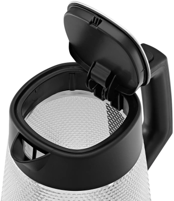 Чайник электрический Kitfort КТ-6710 1.7л. 2200Вт черный/серебристый корпус: стекло/металл/пластик