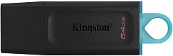 Флеш Диск Kingston 64Gb DataTraveler Exodia DTX/64GB USB3.2 черный/голубой