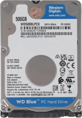 Жесткий диск WD SATA-III 500GB WD5000LPCX Notebook Blue (5400rpm) 16Mb 2.5"