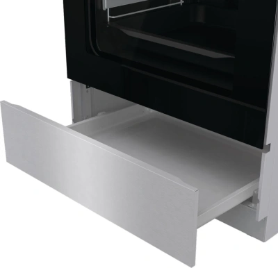 Плита Комбинированная Gorenje GKS6C70XF нержавеющая сталь (стеклянная крышка) реш.чугун