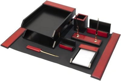 Настольный набор Good Sunrise M8G-1A (8 предметов) красное дерево МДФ черный/бордовый