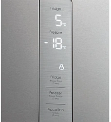 Холодильник Midea MDRB489FGE02OE 2-хкамерн. серебристый