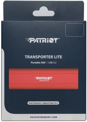Накопитель SSD Patriot USB-C 512GB PTPL512GPEC Lite Transporter 2.5" красный