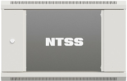 Шкаф коммутационный NTSS Премиум (NTSS-W6U6060GS-2) настенный 6U 600x600мм пер.дв.стекл 60кг серый 500мм 19.5кг 220град. 370мм IP20 сталь