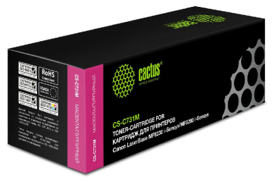 Картридж лазерный Cactus CS-C731M 731 M пурпурный (1800стр.) для Canon LaserBase MF8230 i-Sensys/MF8280 i-Sensys