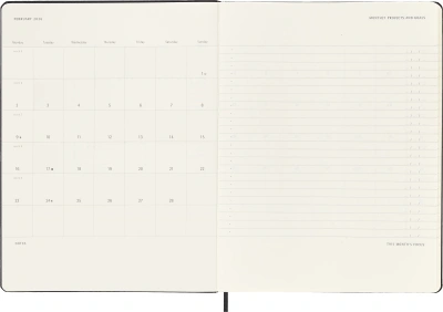 Еженедельник Moleskine PRO VERTICAL XL 190х250мм 264стр. черный