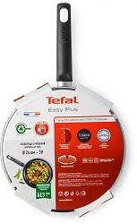 Сковорода Tefal Easy Plus 04237928 круглая 28см ручка несъемная (с крышкой) черный (9100054102)