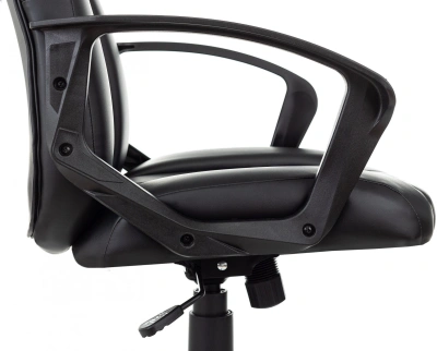 Кресло руководителя Бюрократ T-898 черный Leather Black эко.кожа крестов. пластик