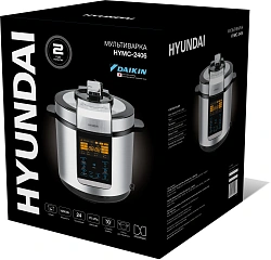 Мультиварка-скороварка Hyundai HYMC-2406 6л 1000Вт серебристый/черный