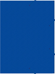 Папка-короб на резинке Бюрократ -BA40/07BLUE пластик 0.7мм корешок 40мм A4 синий