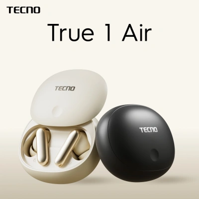 Гарнитура внутриканальные Tecno TU01 черный беспроводные bluetooth в ушной раковине (TU01 AIR ELEGANT BLACK)
