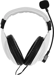 Наушники с микрофоном Defender Gryphon HN-750 белый/черный 2м накладные оголовье (63747)