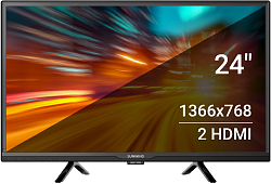 Телевизор LED SunWind 24" SUN-LED24XB203 черный HD 60Hz DVB-T DVB-T2 DVB-C DVB-S DVB-S2 USB WiFi