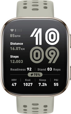 Смарт-часы Amazfit Bip 6 A2435 1.97" TFT корп.серый рем.серый разм.брасл.:130-195 мм (1747007)