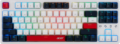 Клавиатура Acer OKR302 механическая белый USB беспроводная BT/Radio Multimedia for gamer для ноутбука LED (ZL.KBDEE.016)