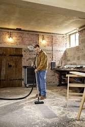 Строительный пылесос Karcher WD 7 Control P S 30/6/35/T 1400Вт (уборка: сухая/сбор воды/выдув) серебристый
