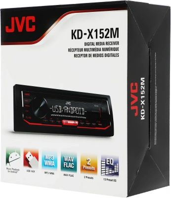 Автомагнитола JVC KD-X152M 1DIN 4x50Вт RDS