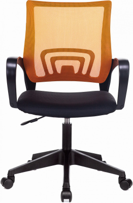 Кресло Бюрократ CH 696 оранжевый TW-38-3 сиденье черный TW-11 сетка/ткань крестов. пластик