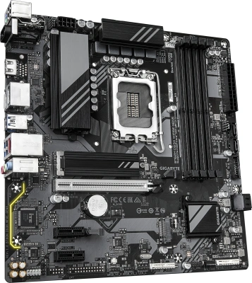 Материнская плата Gigabyte B760M DS3H WF6E GEN5 Soc-1700 Intel B760 4xDDR5 mATX AC`97 8ch(7.1) 2.5Gg RAID+HDMI+DP