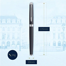 Ручка перьев. Waterman Hemisphere (S0920810) Matte Black CT F сталь нержавеющая подар.кор.